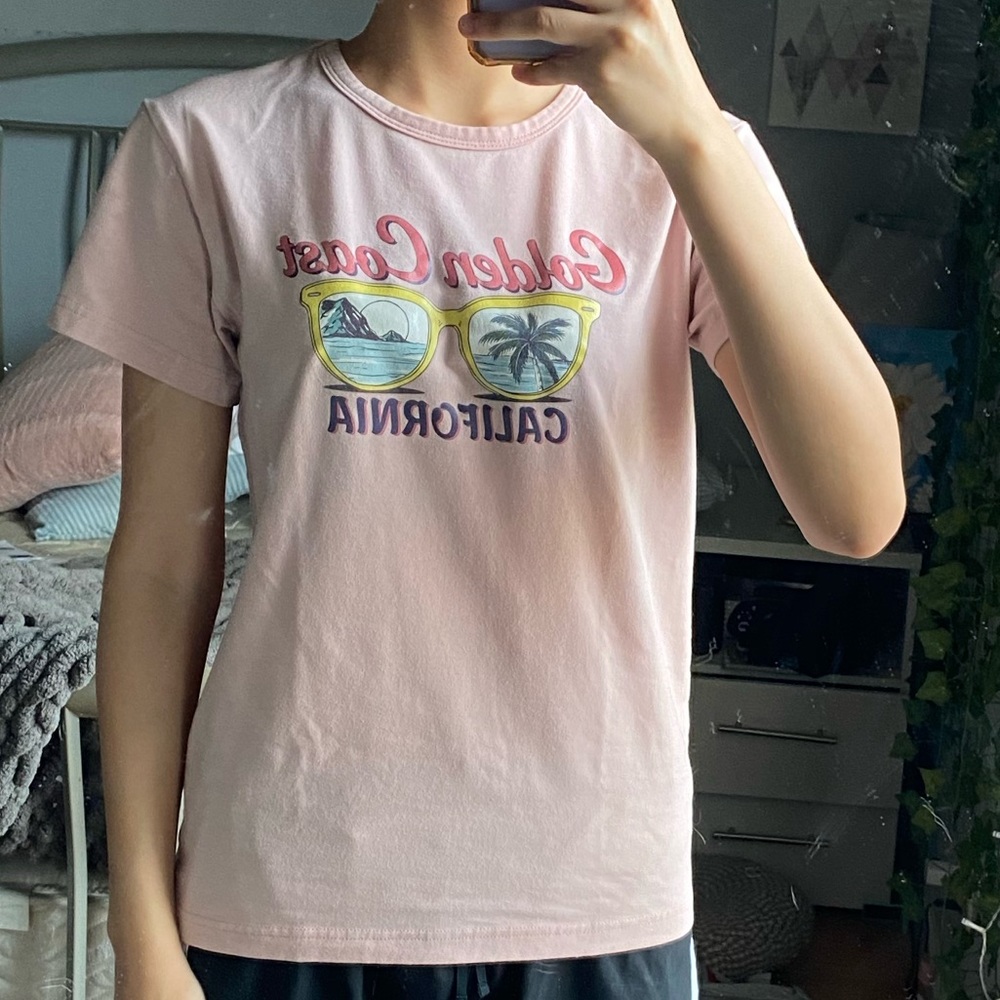 Pastel pink loose tee